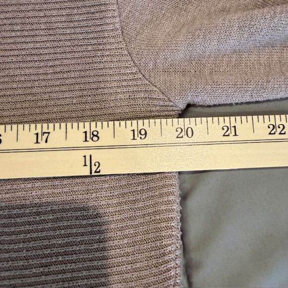 Ella Moss Mauve Ribbed Knit Tunic Sweater V-Neck Long Sleeve Size Medium - Picture 9 of 12